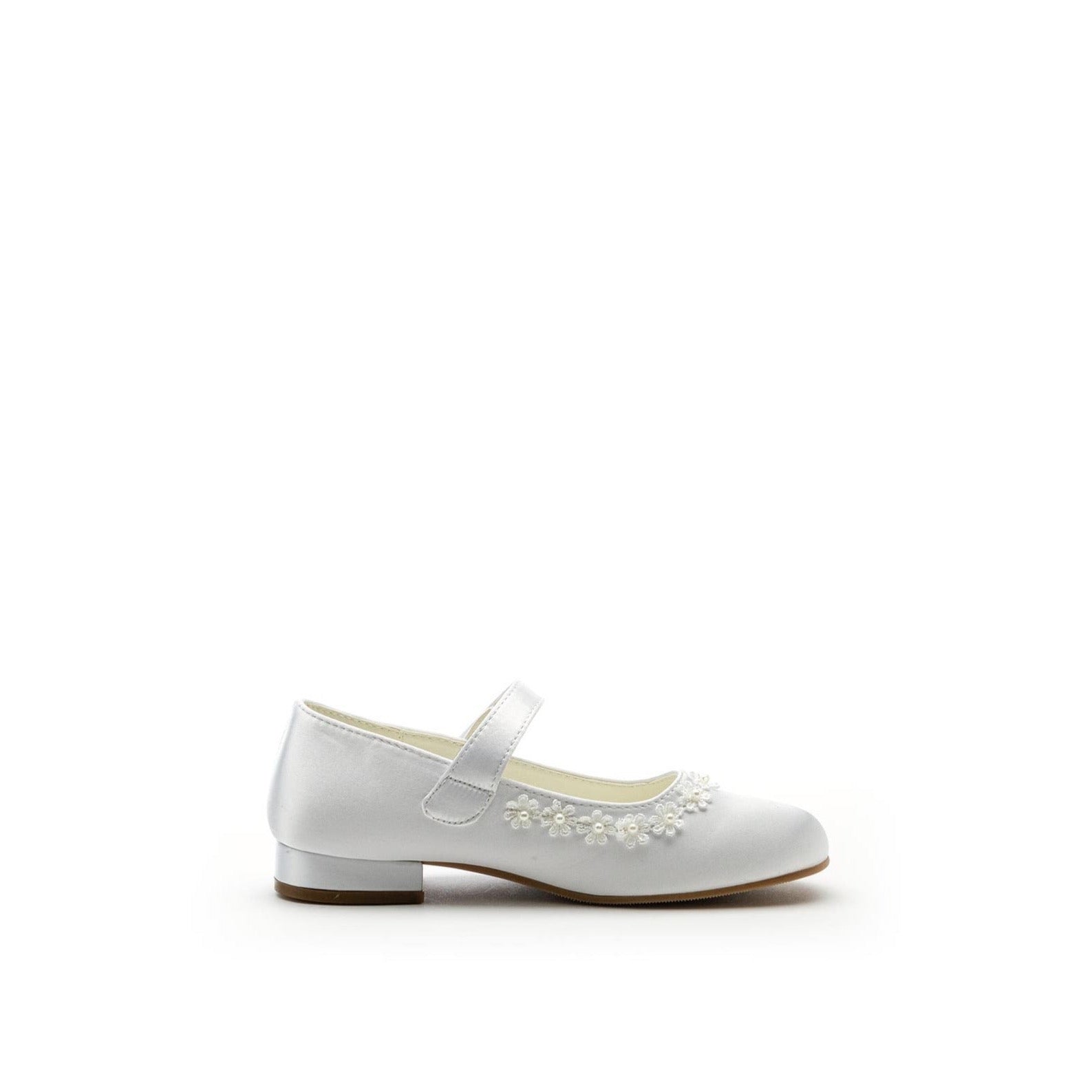 Dubarry Vivienne White Satin Girls Communion Shoe – Morans Shoes