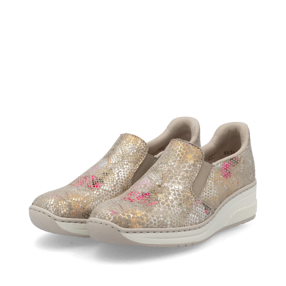 Rieker Ladies Wedge Slip On Shoe 48761-90  Morans Shoes